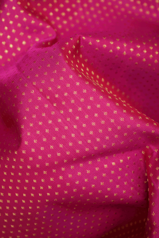 Allover Zari Buttis Rose Red Kanchipuram Silk Saree