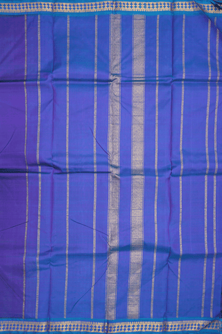 Zari Border Plain Regal Purple Kanchipuram Silk Saree