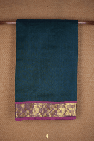 Zari Border Midnight Green Traditional Silk Cotton Saree