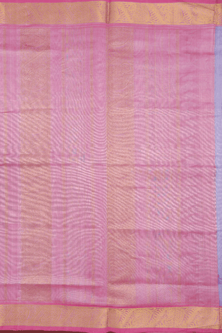 Traditional Silk Cotton Saree In Pale Purple With Zari Border