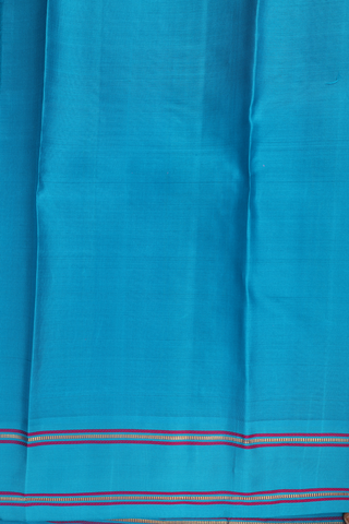 Kanchipuram Silk Saree In Egg White With Contrast Border