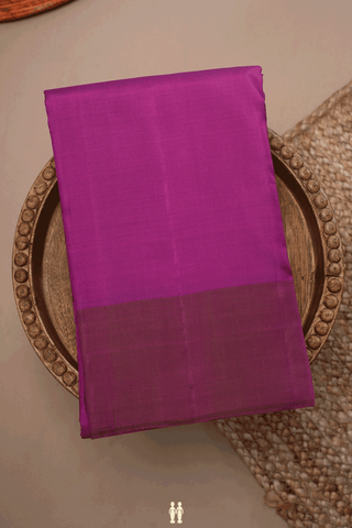 Plain Purple Rose Kanchipuram Silk Saree