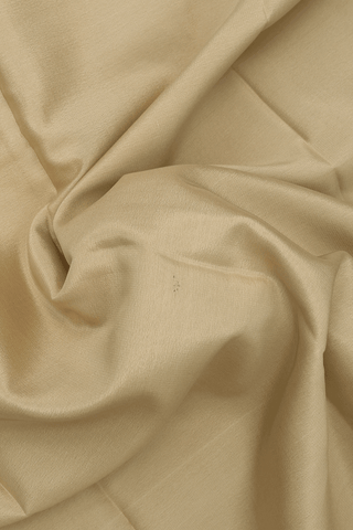 Mysore Silk Saree In Beige With Contrast Zari Border