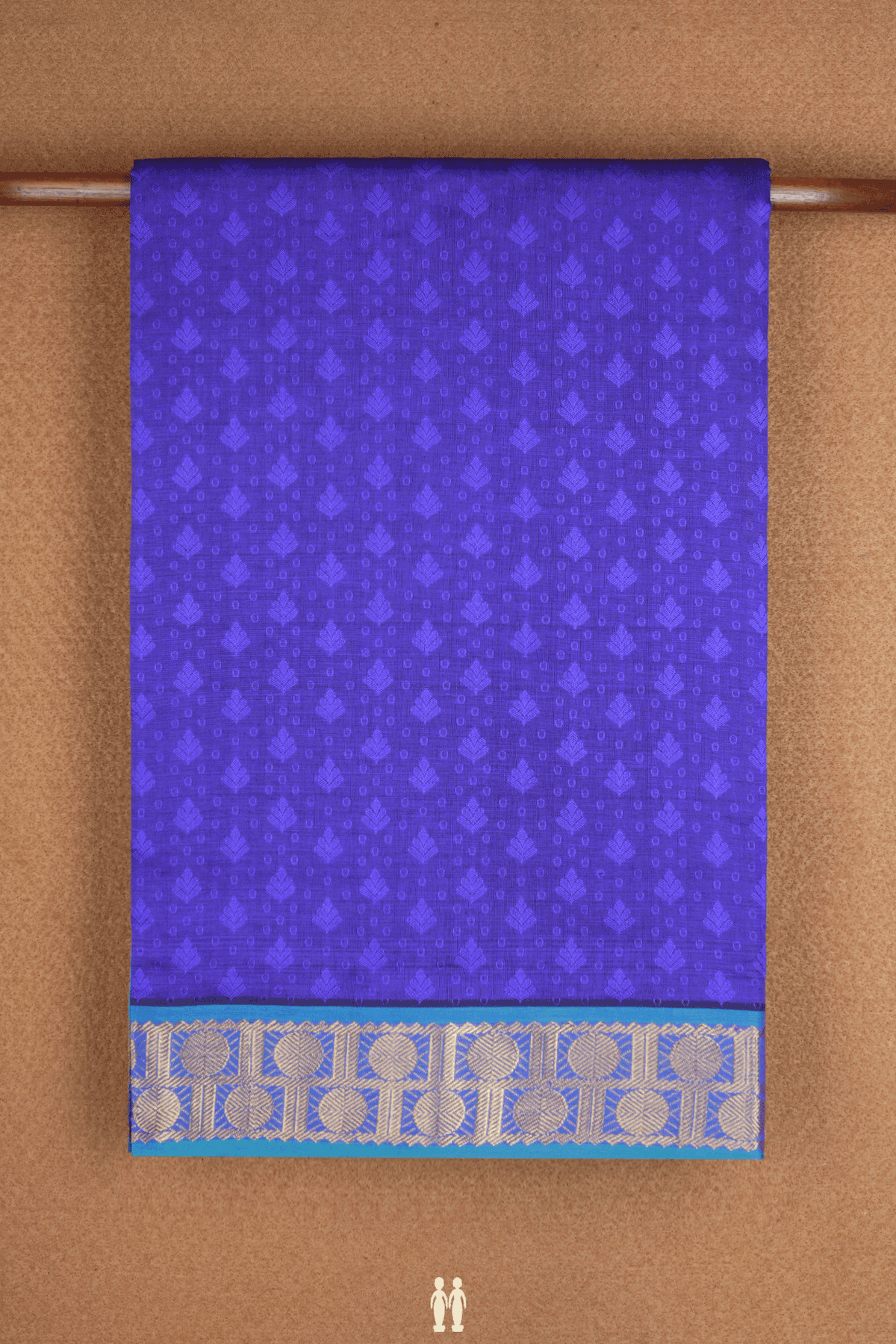 Jacquard Pattern Royal Blue Traditional Silk Cotton Saree