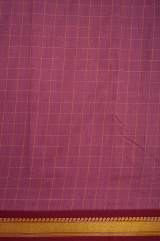 Allover Checks Design Dusty Pink Apoorva Cotton Saree