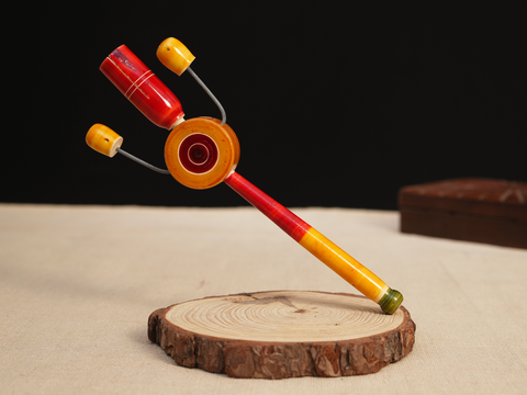 Wooden Handicraft Tik Tok Rattle For Babies