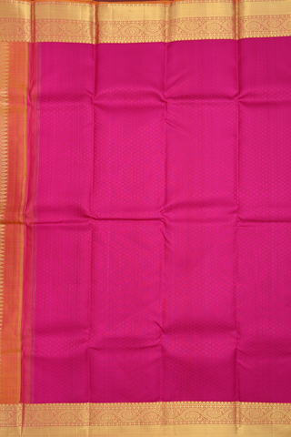 Kanchipuram Silk Saree In Magenta With Jacquard Pattern