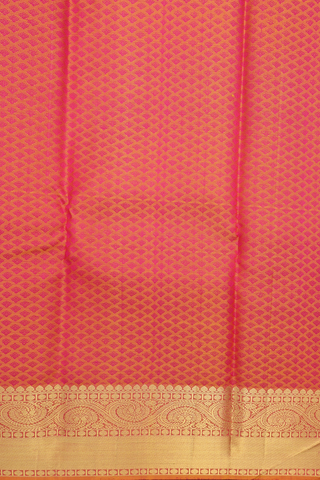 Kanchipuram Silk Saree In Magenta With Jacquard Pattern