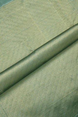 Thilagam Zari Buttis Mint Green Kanchipuram Silk Saree