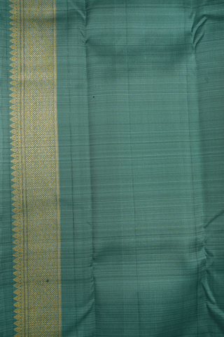 Thilagam Zari Buttis Mint Green Kanchipuram Silk Saree