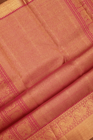 Checks With Buttas Magenta Kanchipuram Silk Saree