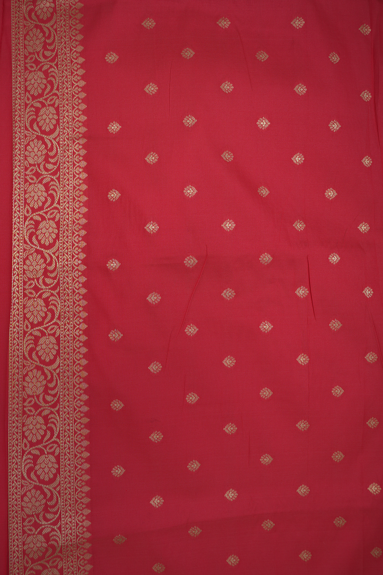 Pink Banarasi Embroidery Blended Cotton Saree 500 gms – Kalpana