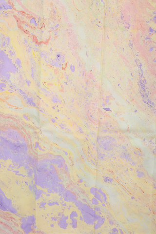 Stone Texture Design Yellow And Purple Hand Marble Silk Saree