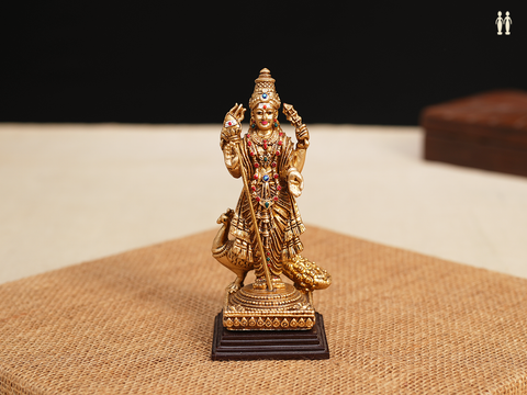 Lord Murugan Gold Plated Fiber Idol For Home Decor