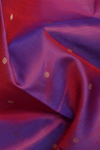 Stripes With Buttas Purple Rose Kanchipuram Silk Saree