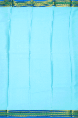 Mysore Silk Saree In Powder Blue With Mysore Silk Saree