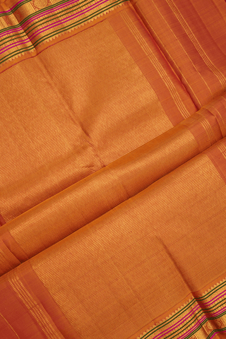 Traditional Zari Border Plain Burgundy Kanchipuram Silk Saree