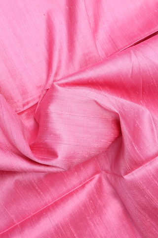 Bavanchi Border Plain Pink Raw Silk Saree