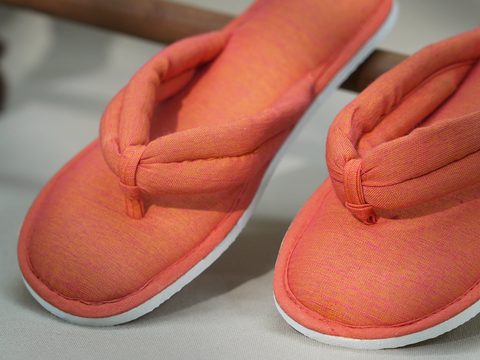 Plain Orange Cotton Slippers