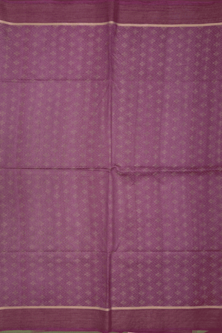 Semi Raw Silk Saree In Mauve Purple With Threadwork Design