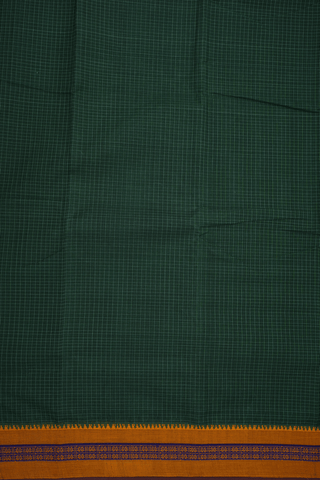 Checks Design Emerald Green Narayanpet Cotton Saree