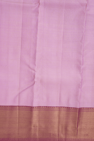 Zari Checked Design Light Pink Kanchipuram Silk Saree