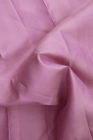 Zari Checked Design Light Pink Kanchipuram Silk Saree