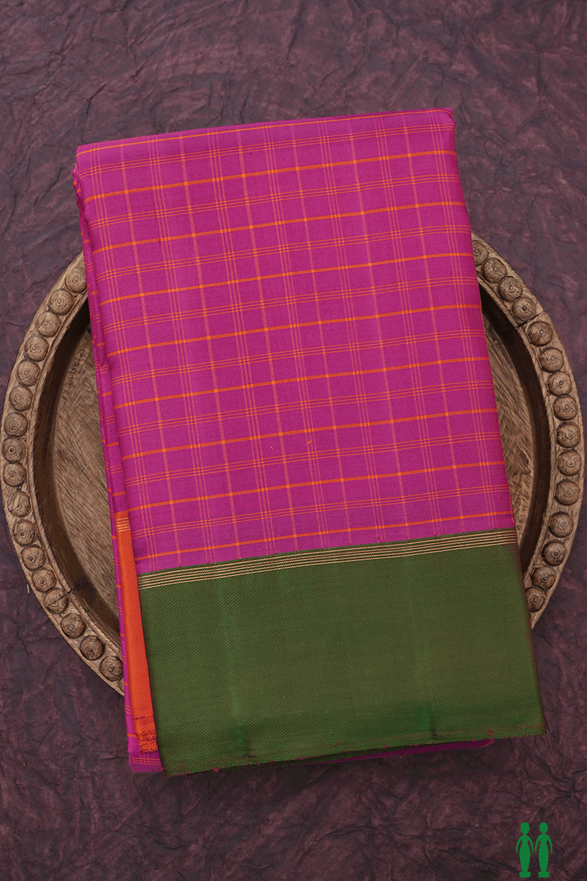 Ganga Jamuna Border Magenta Pink Kanchipuram Silk Saree