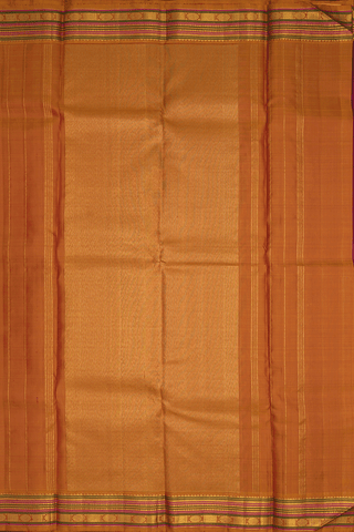 Traditional Zari Border Plain Burgundy Kanchipuram Silk Saree