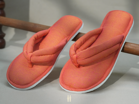 Plain Orange Cotton Slippers