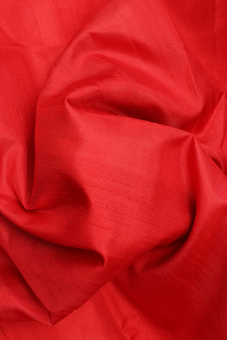 Plain Chilli Red Raw Silk Saree