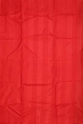 Plain Chilli Red Raw Silk Saree