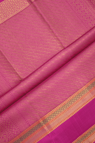 Checks With Buttis Rani Pink Kanchipuram Silk Saree