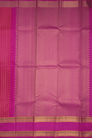 Checks With Buttis Rani Pink Kanchipuram Silk Saree