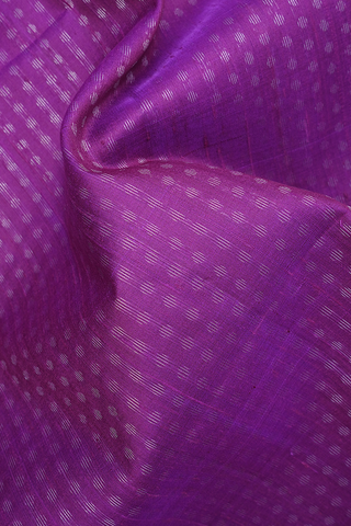 Allover Polka Dots Design Plum Purple Raw Silk Saree