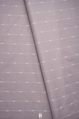 Striped Threadwork Design Dusty Pink Duppion Silk Fabric