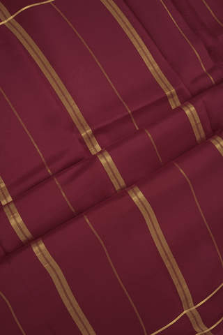 Contrast Border Plain Tan Mysore Silk Saree