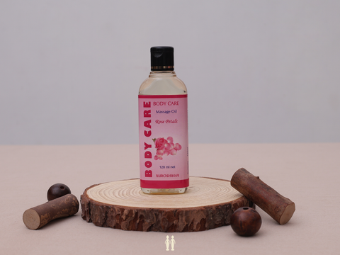 Rose Petals And Jasmine Flavour Set Of 2 Body Massage Oil