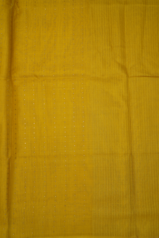 Chamki Work Pear Yellow Jute Saree