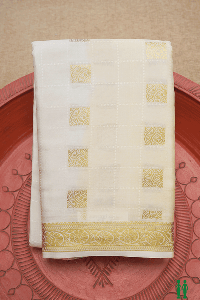 White saree with half white border - Sri Kumaran Stores