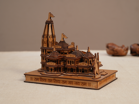 Shri Ramar Mandir Ayodhya 3D Model Wooden Temple