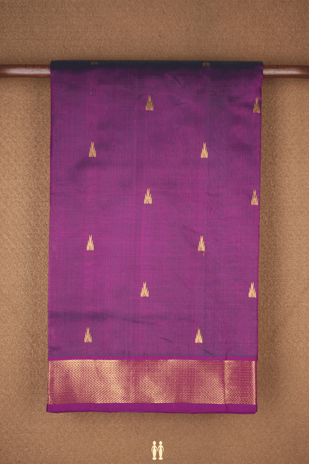 Temple Zari Buttis Purple Traditional Silk Cotton Saree