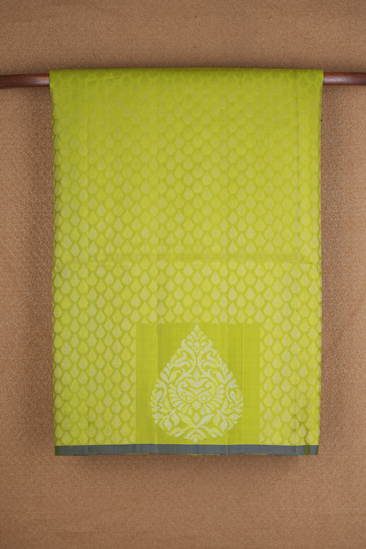 Allover Design Pear Green Soft Silk Saree