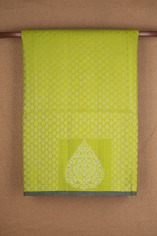 Allover Design Pear Green Soft Silk Saree