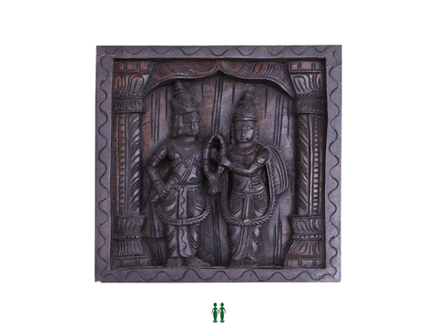 Wooden Ramar And Seeta Wall Panel For Decor