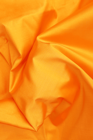 Nine Yards Silk Saree In Orange With Traditional Zari Border