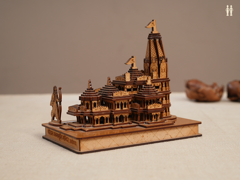 Shri Ramar Mandir Ayodhya 3D Model Wooden Temple