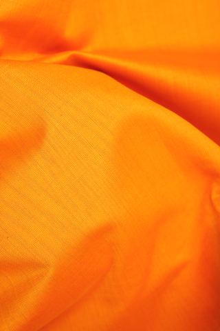 Contrast Border Royal Orange Traditional Silk Cotton Saree