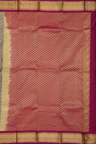 Kanchipuram Silk Saree In Beige With Jacquard Pattern