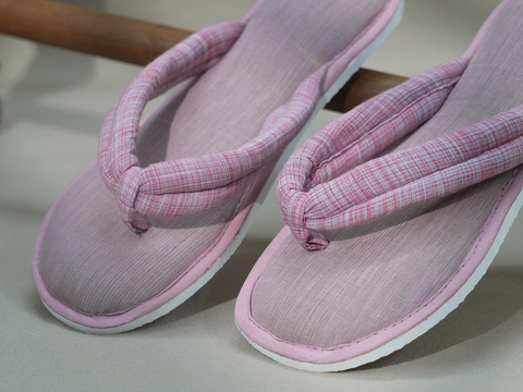 Plain Pink Cotton Slippers